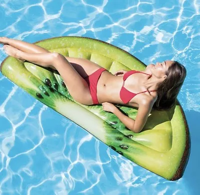 Intex Giant Kiwi Slice Inflatable Mat Pool Lounger. Lilo Floating.  178cm X 85cm • £10.99