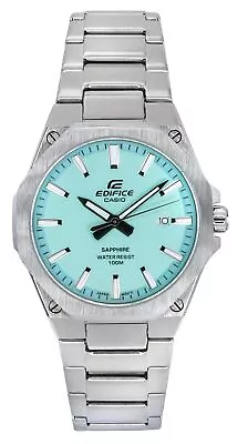 Casio Edifice Stainless Steel Turquoise Dial Quartz EFR-S108D-2B 100M Mens Watch • $189.41