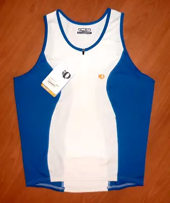 NWT New Pearl Izumi Chrono Triathlon Top Men's Size XL Blue White 1/2 Zip - READ • $12.95