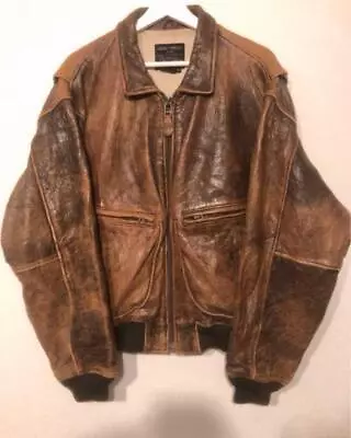 AVIREX Flight Jacket Bomber Blouson G-2 Vintage Leather For Men USED • $188.10