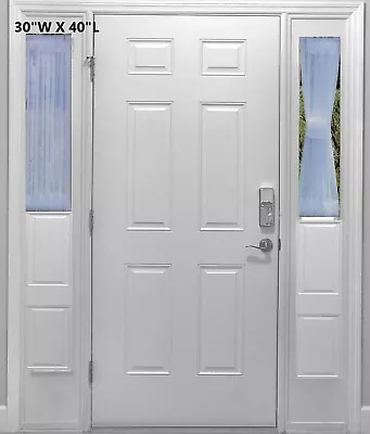 Sidelight Door Sheer Window Curtains White Voile Light Sheer Spring Panel Short  • $15.99