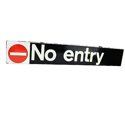 Mta NYC Authentic Vintage Porcelain Subway New York City No Entry  Sign - GW • $1753.99
