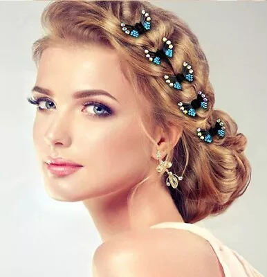 Butterfly/Daisy Hair Pins Women Girls Crystal Mini Hair Claw Clips Wedding Ideas • £3.25