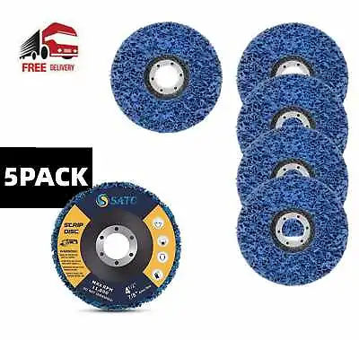 5PACK 4.5 Inch Strip Discs 4-1/2  X 7/8  Bule Stripping Wheels For Angle Grinder • $29.99