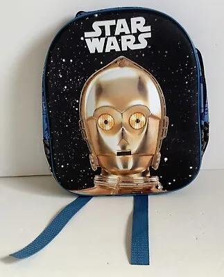 £12.99 • Buy Star Wars 3d C-3po Backpack Rucksack Shoulder Bag Schoolbag Disney *new*