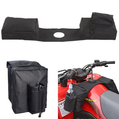 Black Motorcycle Tank Bag Front Saddle Pouch Storage Accessories Fuel Cap Holder • $27.74