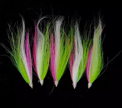 $9.99 • Buy Fishing Bucktail Hair Teaser Slide Tube Fluke Bass Rig Jig 5 Or 25 Pack FreeShip