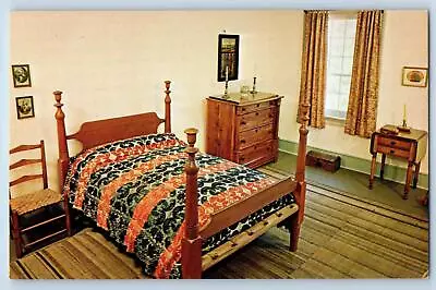 C1950's Mayflower Bedroom Old Indian Agency House Portage Wisconsin WI Postcard • $29.95