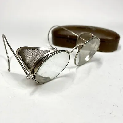 Vintage Wilson Safety Goggles Motorcycle Steam Punk Glasses • $60