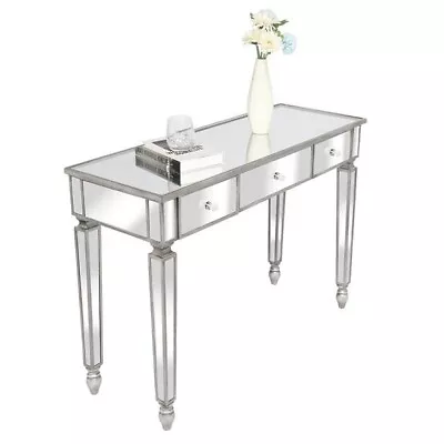 Three Drawers Mirror Table Dressing Table Console Table • $198.09