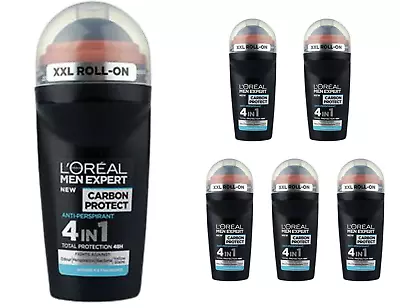 L'oreal Men Expert Carbon Protect Roll-on Anti-perspirant Deodorant 50ml 6 Pack • £17.90
