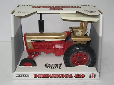 1/16 INTERNATIONAL HARVESTER 826 ROPS GOLD DEMONSTRATOR NIB Good Box • $105