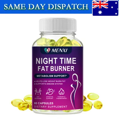 Night Time Fat Burner Supplement For Fat Burn Weight Loss Appetite Suppressant • $19.88