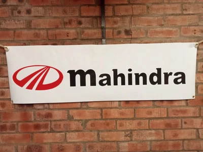 MAHINDRA TRACTORS 1 PVC Heavy Duty WORK SHOP BANNER Garage Classic SHOW • £15