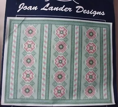 Joan Lander Tapestry Kit Cushion Or Stool Top Pink & Green Design Bnwt • £25