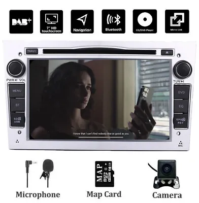 For Vauxhall/Opel Astra Corsa Vectra Stereo DVD GPS Sat Nav Radio 7  DAB+ SWC BT • £136.99