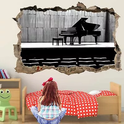 Piano Musical Instrument 3D Wall Art Sticker Mural Decal Kids Room Decor GT13 • £15.99