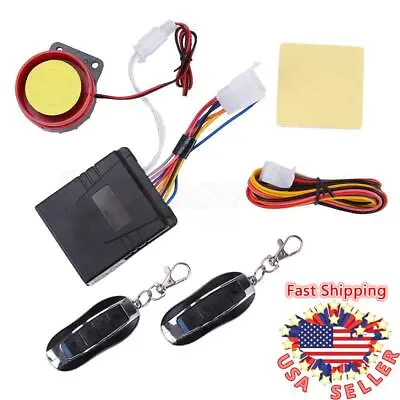 Motorcycle Scooter Cruiser Bike Alarm System Anti-theft Security Remote Control • $15.95