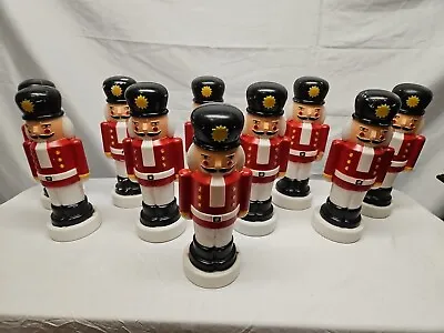 10 Vintage 1995 Empire Blow Mold Soldier Nutcracker Pathway Light Topper • $65