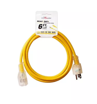 16/3 125 V Sjtw Extension Cord Lighted Prong Sizes 6 10 25 50 75 100 200 Ft Foot • $10.79