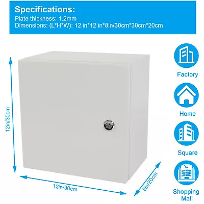 ﻿ 12x12x8'' Metal Electrical Enclosure Junction Box IP66  Waterproof • $61.89