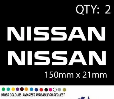 WHITE NISSAN Sticker Decal 150mm  Qty 2 • $6.95