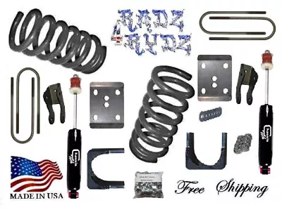 1980-1996 Ford F100 F150 2WD 3  Drop Springs 5  Axle Flip Extenders F Shocks Kit • $515.90