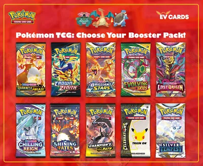 Pokemon TCG - Choose Your Booster Pack | Sealed Pokemon Packs Wide Selection • $274.95