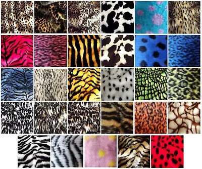 Jacquard Fur Fabric - Multiple Lengths & Colours - R2 Quality /animal Print • £11.50