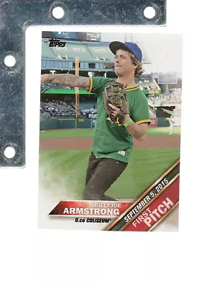 2016 Topps #FP-4 Billie Joe Armstrong FIRST PITCH INSERT Series 2 GREEN DAY A'S • $8.95