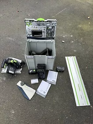 Festool Cordless Track Saw TSC 55 #201399 Two  Batteries  & Charger And Track • $100