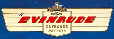 Evinrude Motors Ad Metal Sign FREE SHIPPING Vintage Boat Cabin Decor • $15.99