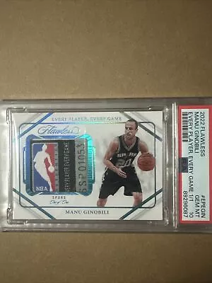 Manu Ginobili 2022 Flawless  1/1 Psa 10  • $3500