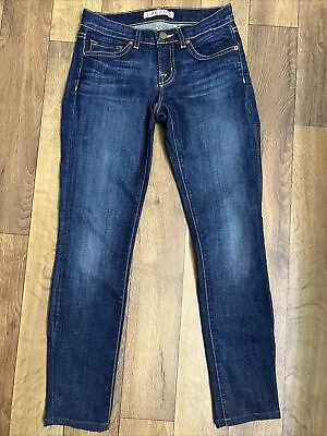 J Brand Women's Size 25 Pencil Leg Skinny Dark Denim Blue Jeans Made In USA • $34.82