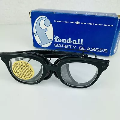 NOS Vintage Fend-All Roustabout Safety Glasses Multi-Fit W/ Mesh Side Shields • $30