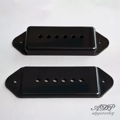 2 Black Dog Ear P90 Staggered Pickup Covers • £14.50