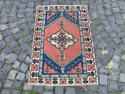 Orange Rug Handmade Rug Oushak Rug Bohemian Rug Vintage Rug  | 26 X 37 Ft • $180