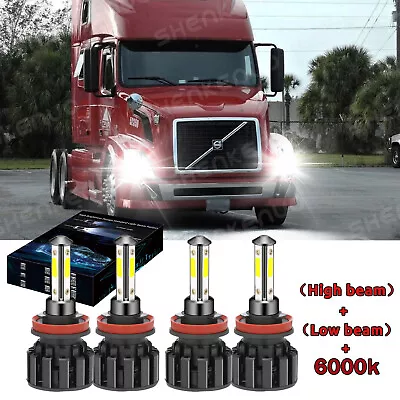 H11+H11 Combo LED Headlight Kit V5 For 2004-2015 Volvo VNL Semi Truck Hi Lo Beam • $28.94