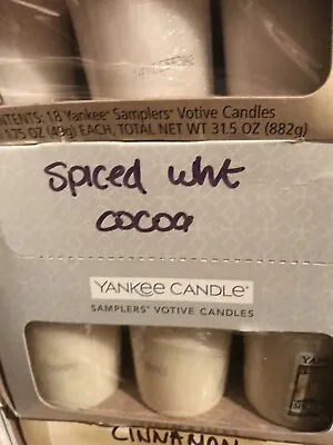 Yankee  Candle Votives X9 - Spiced White Cocoa Rare Htf Discontinued • £24.99