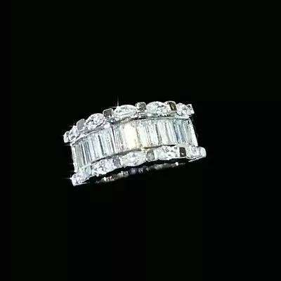 Stunning Women's Sterling Silver CZ Baguette Ring ~Sz 6~ Cocktail Anniversary • $14