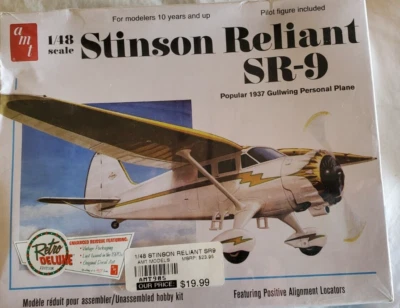 $15 • Buy Amt 1/48 Stinson Reliant Sr-9  1937 Gullwing Personal Plane Kit Nib
