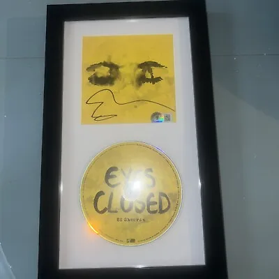 Ed Sheeran Signed Eyes Closed Single Framed Cd Cover Psa Dna Coa Autograph • $75