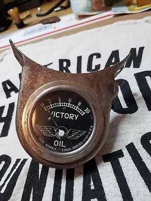 Model A Ford Victory Oil Pressure Gauge With Instrument Panel Mounting 1928-1929 • $165