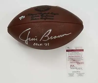Jim Brown Signed Cleveland Browns NFL The Duke Football W/ HOF 71 JSA Witnessed • $1199.99