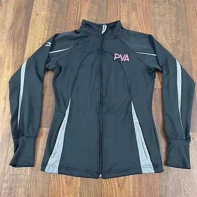 Mizuno DryLite Full Zip Black Gray Volleyball Jacket - Women's XS Thumb Holes • $11