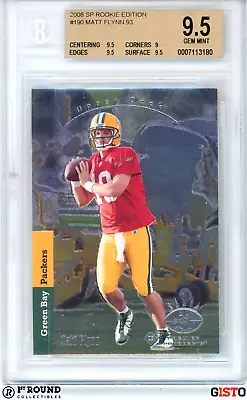 Matt Flynn RC BGS 9.5: 2008 SP Rookie Edition 93 Rookie Card Gisto POP 2 • $29.99