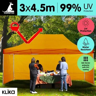 Gazebo Tent Marquee 3x4.5m PopUp Outdoor Wallaroo Orange • $295