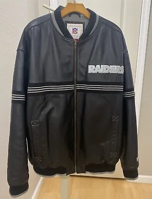 Oakland Raiders Leather Jacket • $200