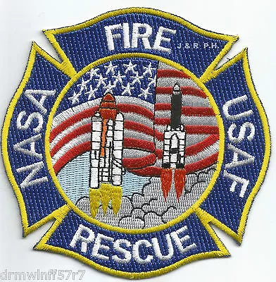 N.A.S.A. - U.S.A.F.  Fire - Rescue  (4  X 4  Size) Fire Patch • $4.35
