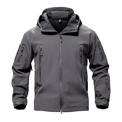 Waterproof Tactical Soft Shell Men's Jacket Coat Army Windbreaker Outdoor Hiking • $49.99